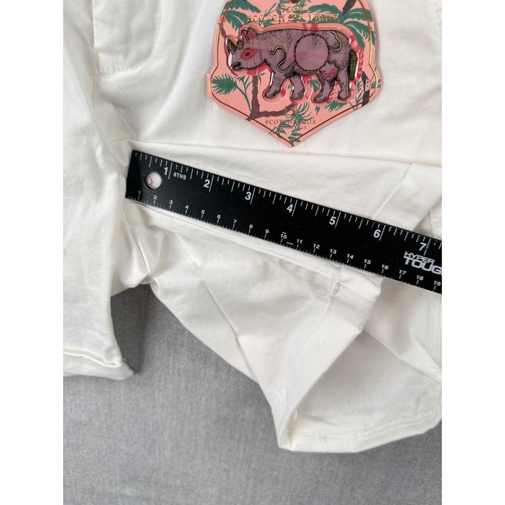 Scotch & Soda Scotch RBelle Girls White Chino Shorts Size 14 129646 NEW - Picture 9 of 9